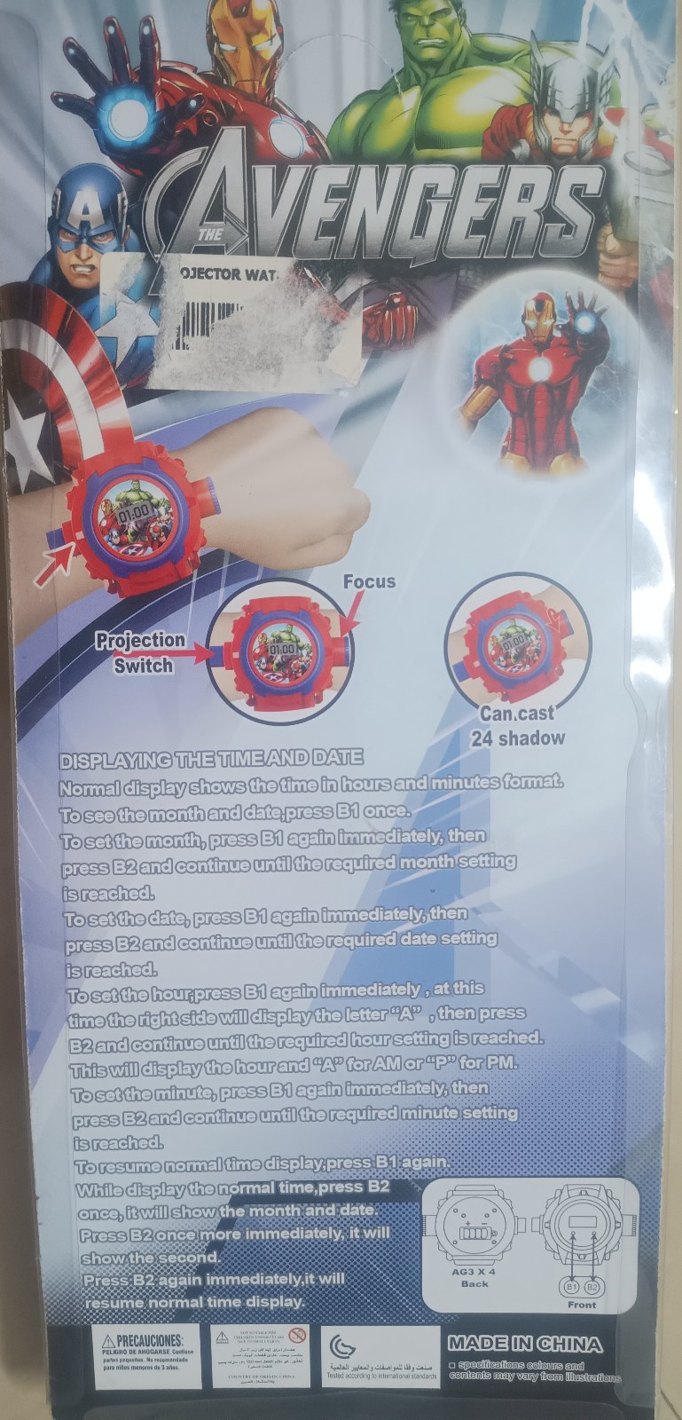 Avengers Projection Digital Watch